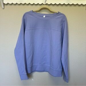 Zella Light Purple Ribbed Sweatshirt